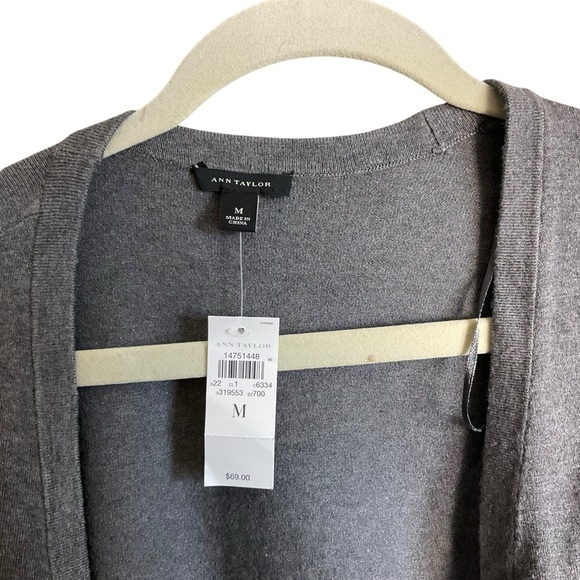 Ann Taylor Charcoal Cardigan - Picture 2 of 6